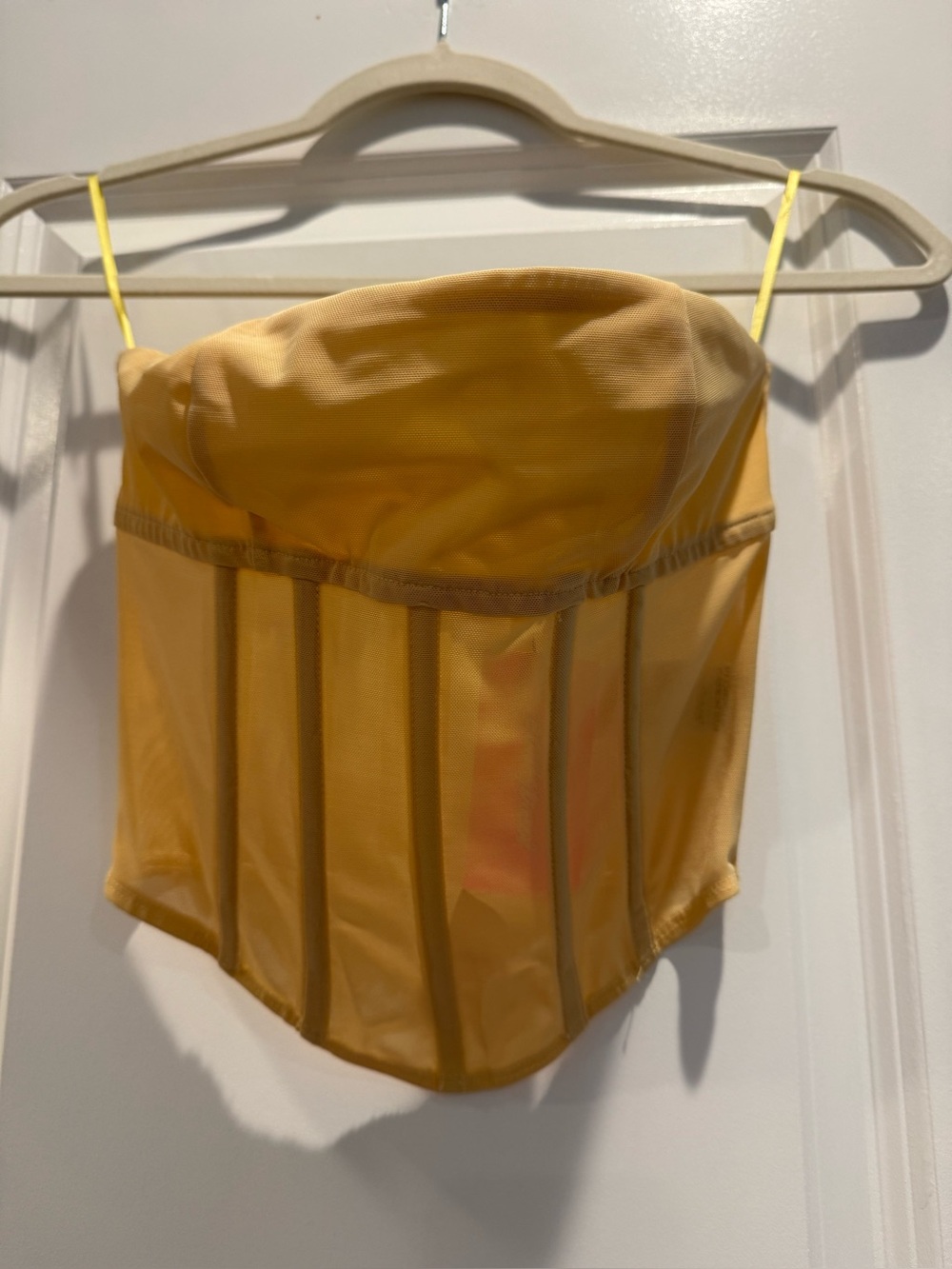 NWT Edikted yellow bustier XS